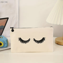 Eyelashes Pattern Storage Pouch Zipper Makeup Bag