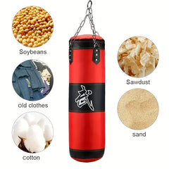Heavy Duty Punch Bag With Metal Chain Hook for Boxing Karate Taekwondo