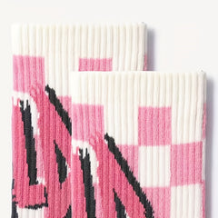 5 Pairs Letter & Heart Print Socks Women's Stockings