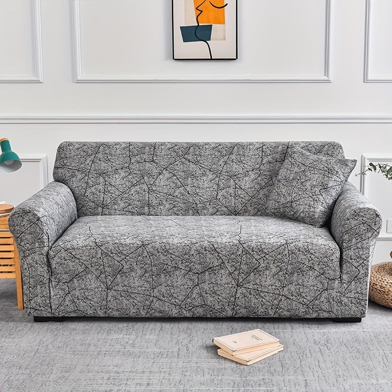 1pc Printed Elastic Sofa Slipcover Stretch Sofa Cover