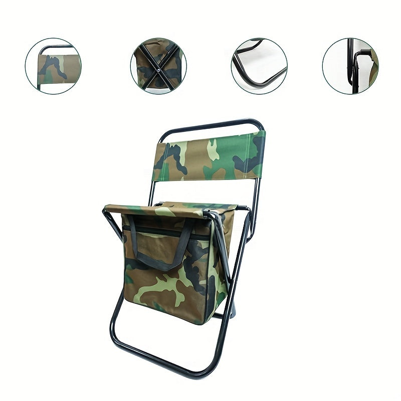Camouflage Folding Backpack Chair For Outdoor Activities