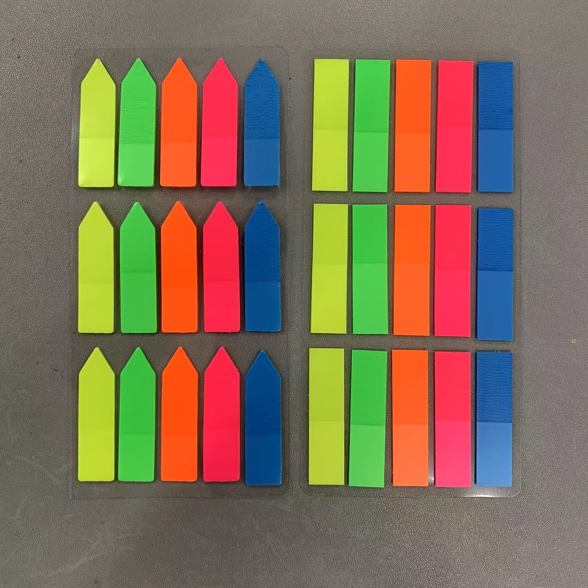 Neon Page Markers Translucent Fluorescent Index Tabs & Sticky Notes