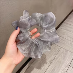 4pcs Glitter Organza Scrunchies Hair Rope Elastic Hair Accessories