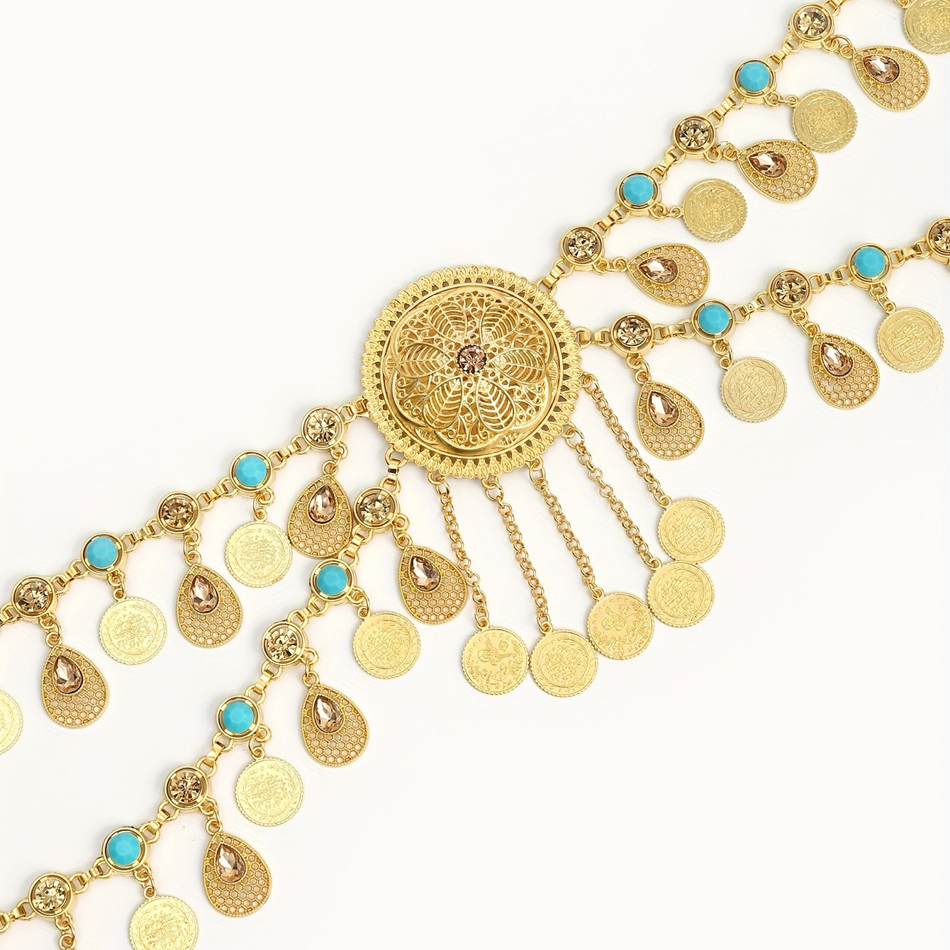 Coin Tassel Waist Chain Ethnic Waistband For Girls