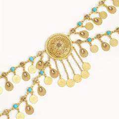Coin Tassel Waist Chain Ethnic Waistband For Girls