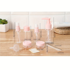 9pcs Travel Cosmetics Empty Bottle Set Spray Storage Accessories
