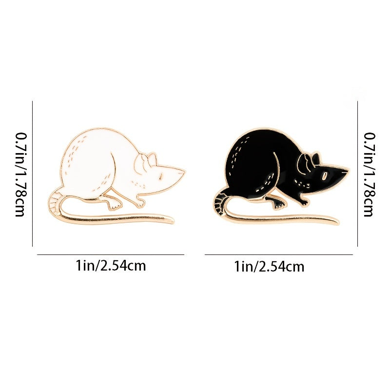 Mouse & Cheese Enamel Pin Set Lapel Pin For Clothes & Bag