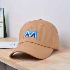 M Embroidery Baseball Cap Solid Casual Dad Hats Unisex