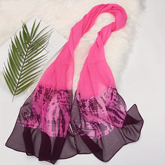 Chiffon Gradient Scarf Lightweight For Women Boho Beach Sun Protection