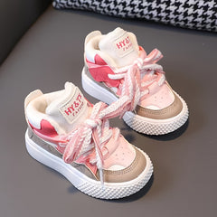 Boy's High Top Skate Shoes Comfy Non Slip Sneakers For Kids