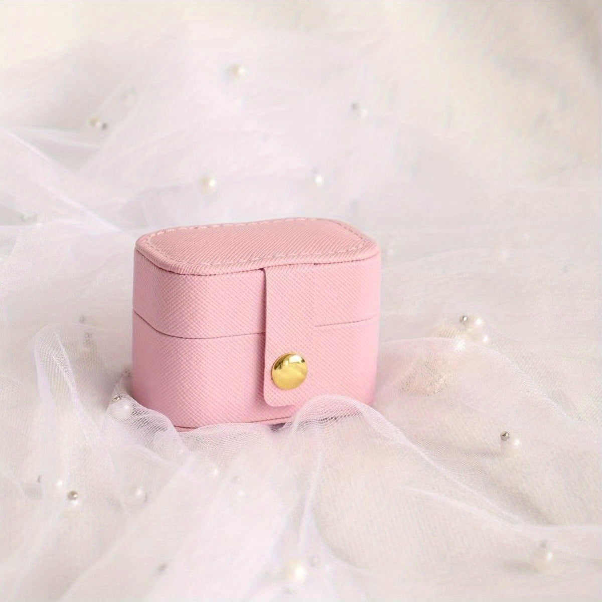 Mini Ring Box PU Leather Waterproof Case for Wedding Gift