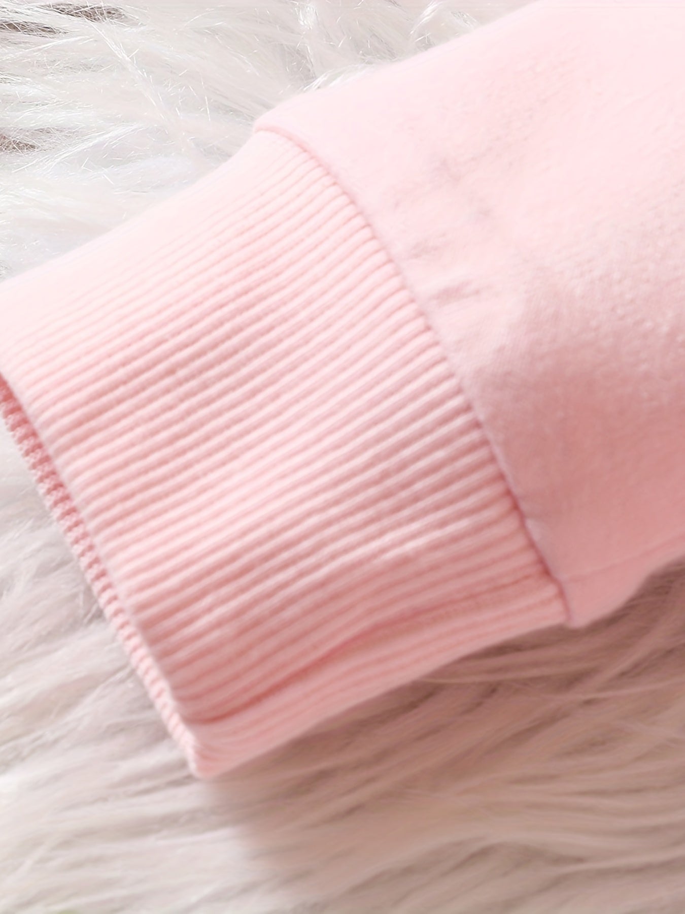 Casual Rabbit Print Little Girls 2pcs Set Long Sleeve Top Trousers