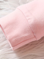 Casual Rabbit Print Little Girls 2pcs Set Long Sleeve Top Trousers