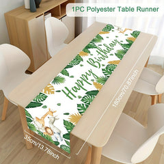 Jungle Birthday Table Runner Safari Baby Shower Party Decoration