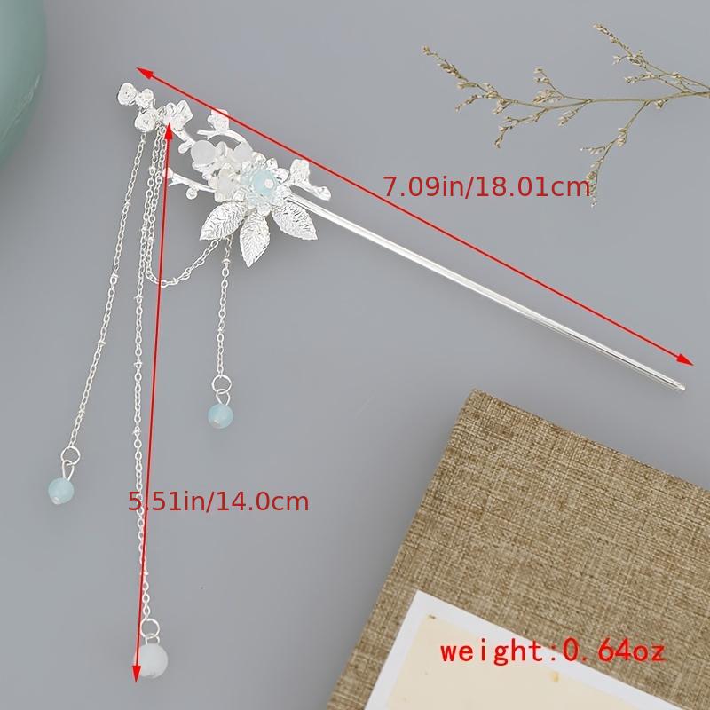 Vintage Flower Leaf Tassel Hair Clip