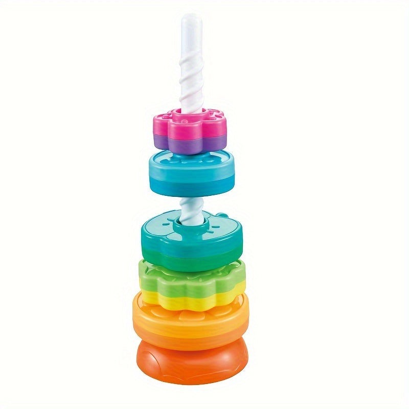 Educational Rainbow Stack Toy Set for Toddlers