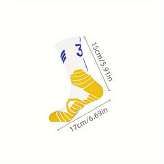 2 Pairs Teenager's Mid Crew Sport Socks Sweat-absorbing Breathable Socks