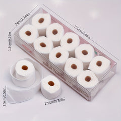 1pc Dollhouse Bathroom Decor Toilet Paper Towel Simulation Facial Tissue Toy