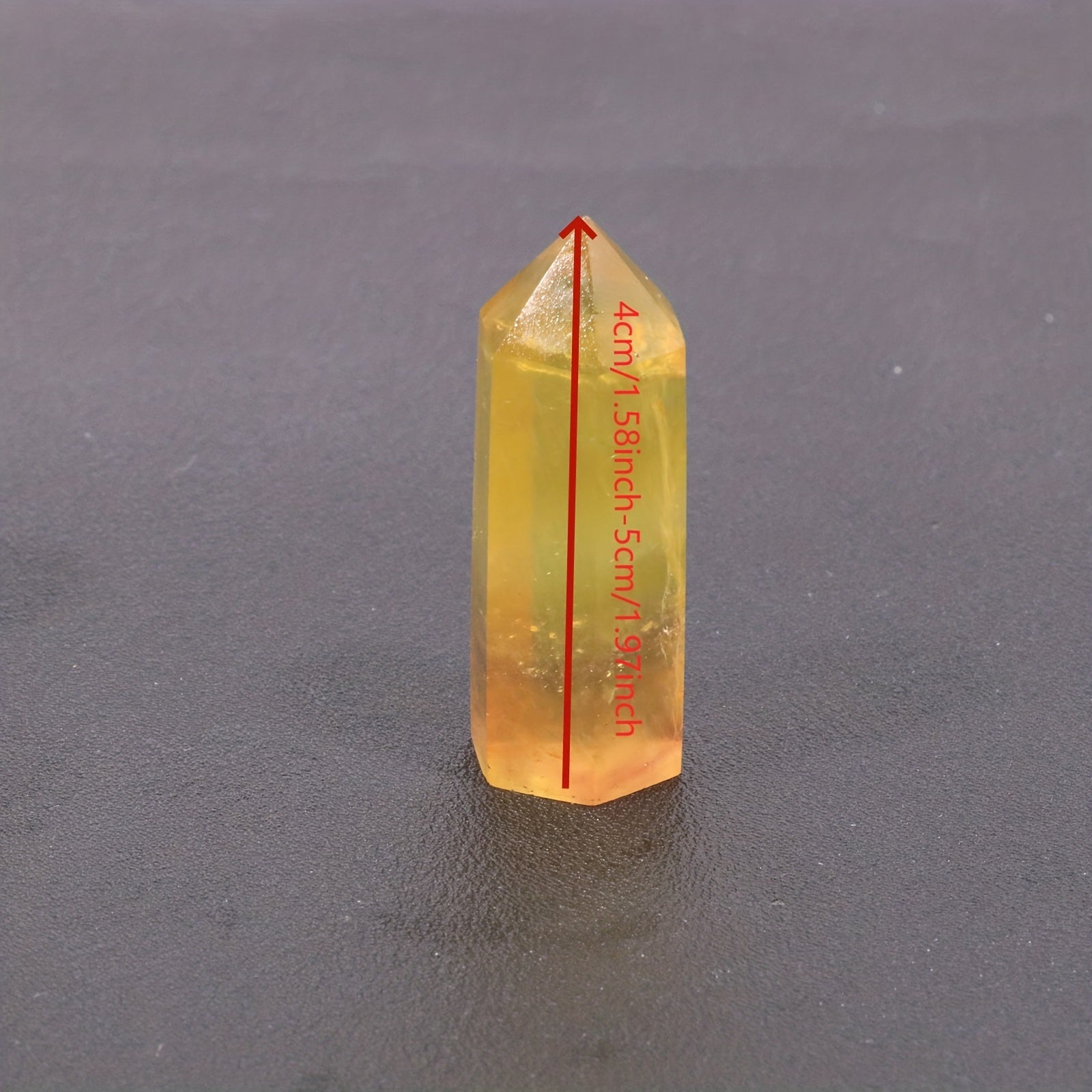 Small Yellow Fluorite Tower Natural Gemstone Lucky Gift Polished Point