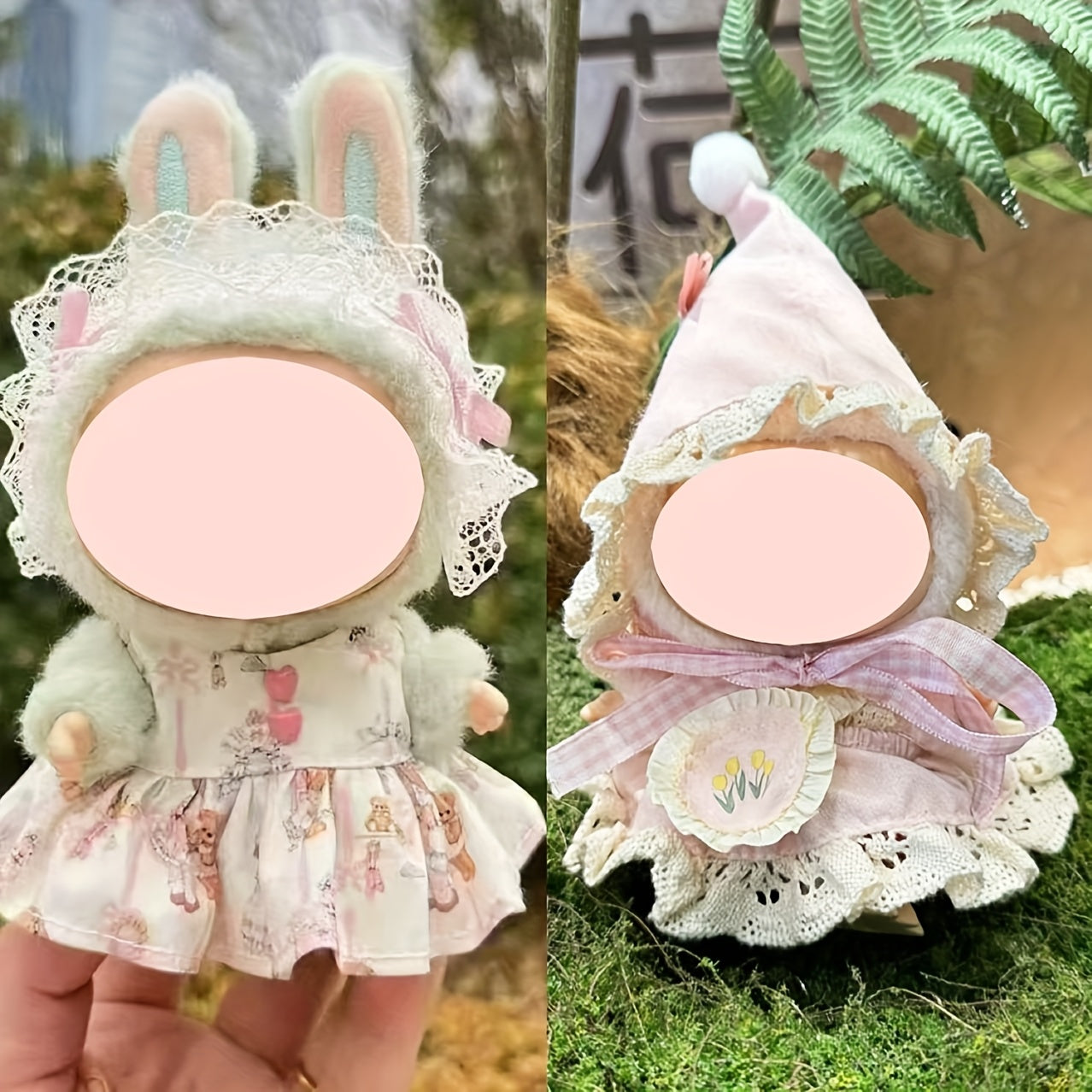 Fashionable Pink Outfit for 15-16 Dolls - LABUBU Compatible