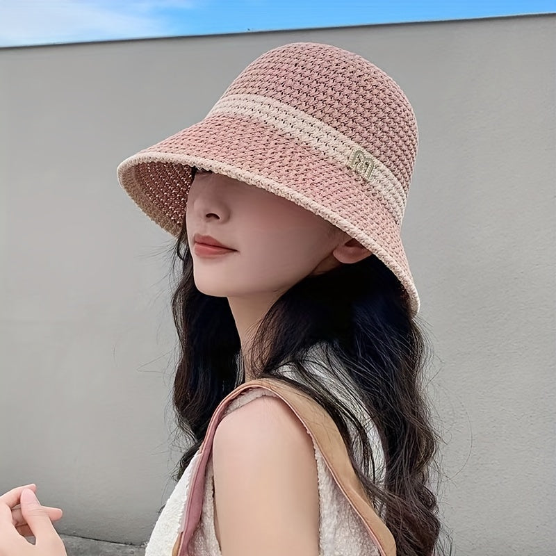 Crochet Bucket Hat Sunscreen Basin Hat for Women