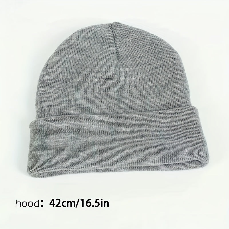 Men's Knitted Winter Hat Coldproof Double Layer Beanie