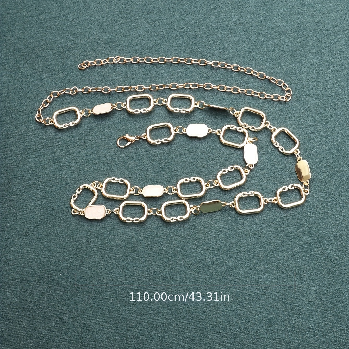 Golden Geometric Metal Waist Chain Vintage Dress Girdle