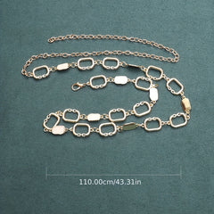 Golden Geometric Metal Waist Chain Vintage Dress Girdle