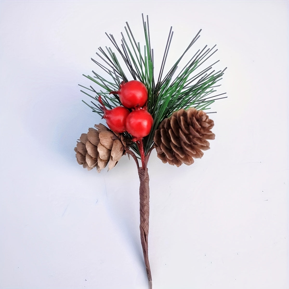 Christmas Decoration Red Fruit Branch Simulation Pine Cone Pine Needle Ornament