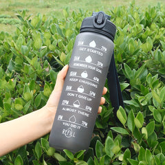 32oz Motivational Water Bottle with Straw BPA Free Leak Proof for Fitness