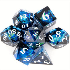 7pcs Resin Polyhedral Dice Set For RPGs & Board Games