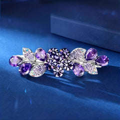 Leaf & Rhinestone Hair Clip Shining Barrette Headwear Hair Accessory