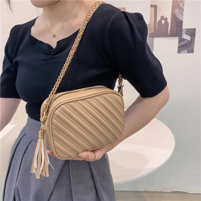 Retro Tassel Women bags Chain Shoulder Bags Mini Flap Bags