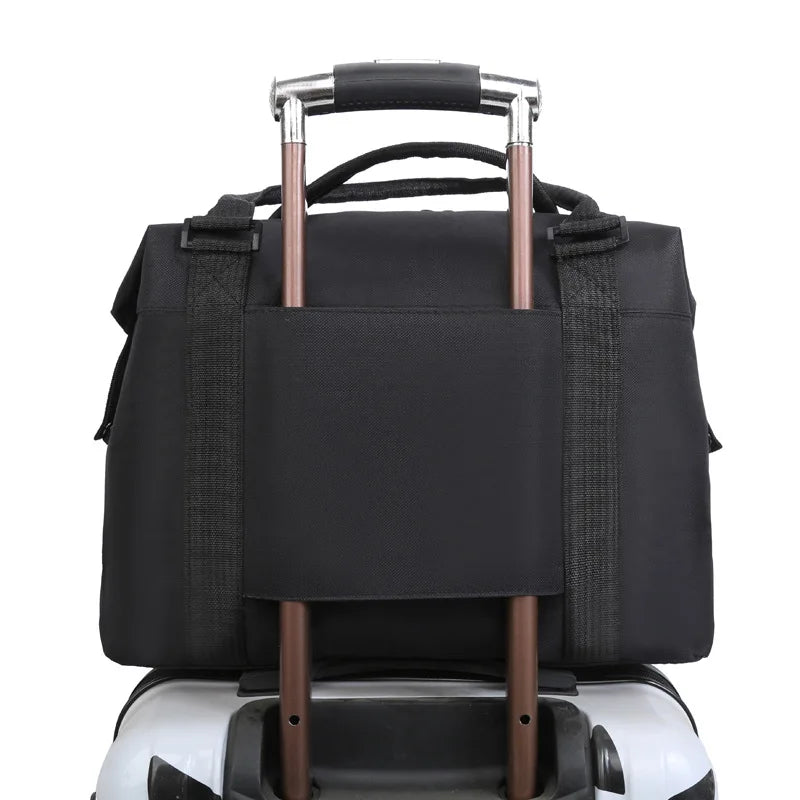 Women Leisure Canvas Travel Bag Large Capacity Waterproof Tote Handbag