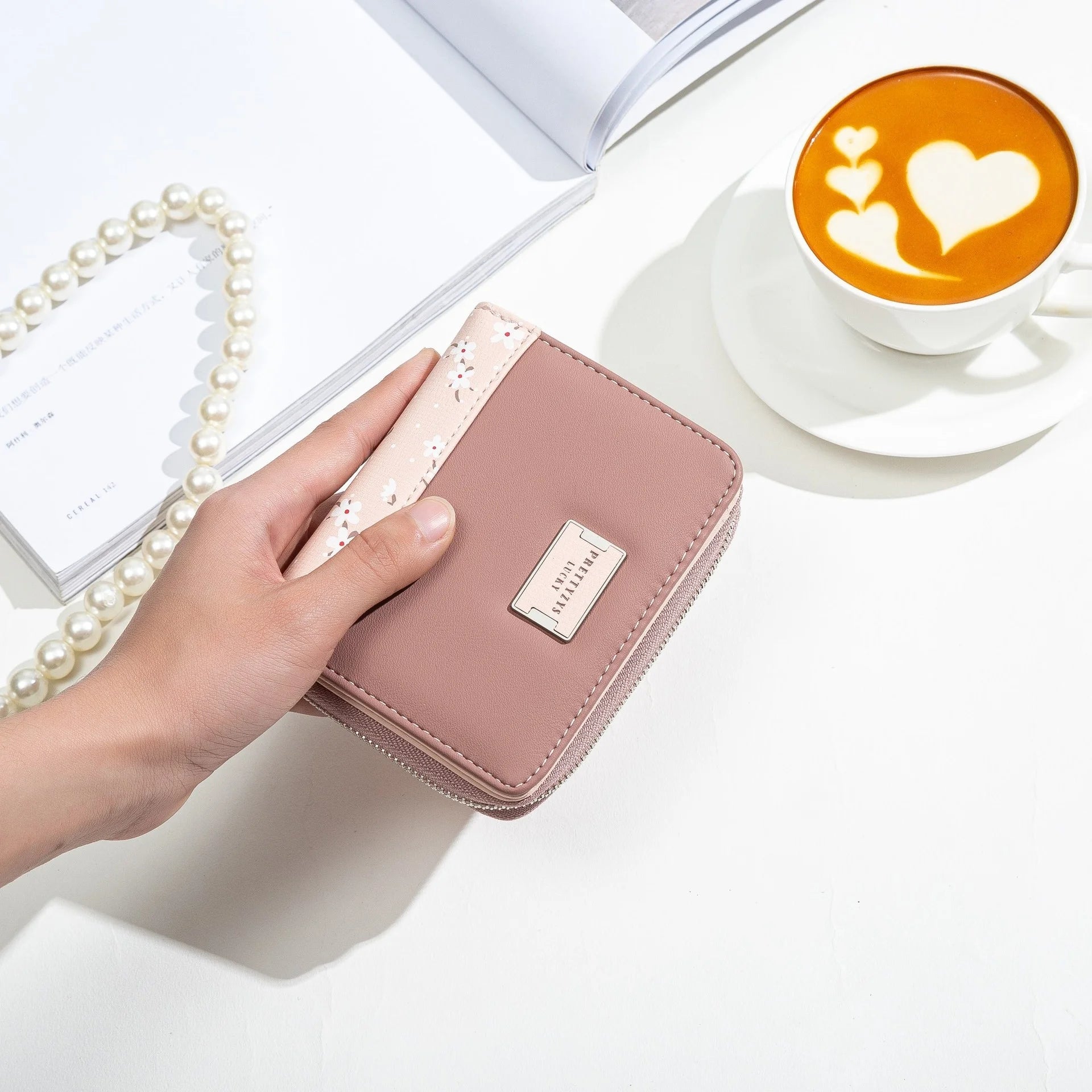 Women's Color-Block Zip Handbag Purse