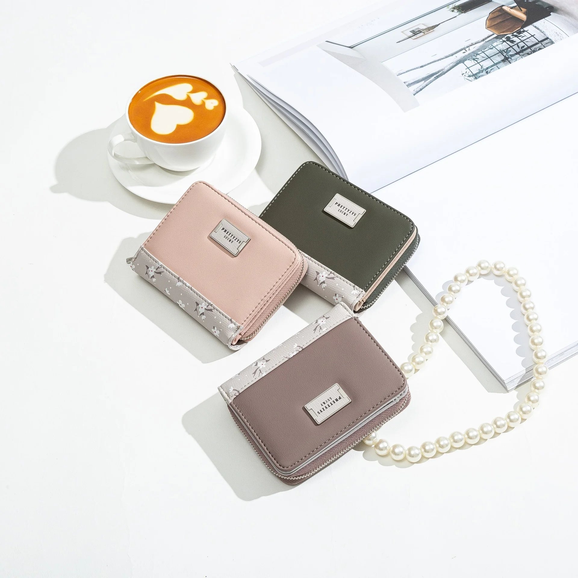 Women's Color-Block Zip Handbag Purse