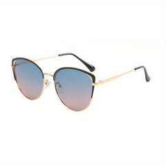 Ombre Cat Eye Sunglasses For Women Hollow Gradient UV400 Sun Shades Glasses