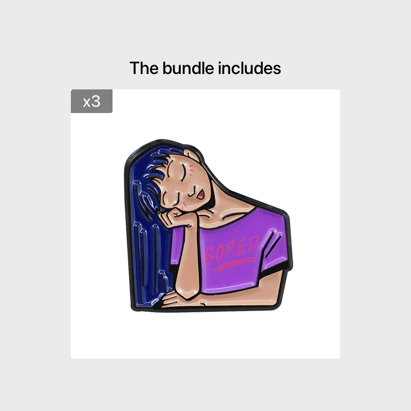 Zinc Alloy Cartoon Girl Brooch