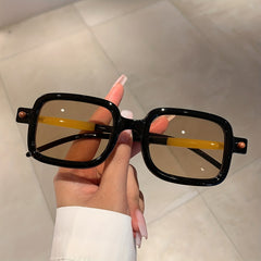 Y2K Rectangle Sunglasses Jelly UV400 Sun Shades For Travel Beach Party