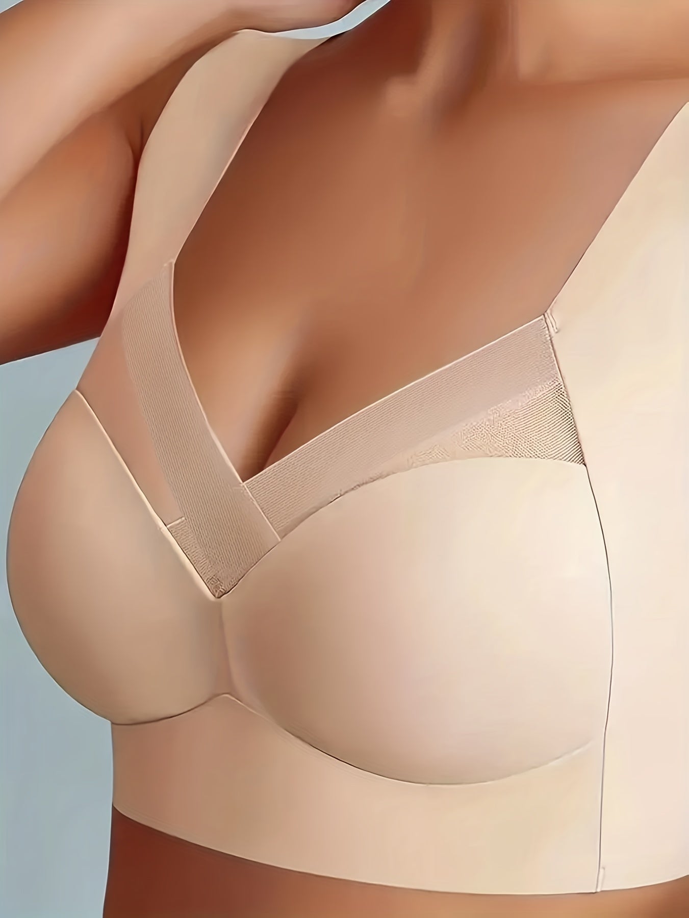 Breathable Wireless Push Up Bra with Mesh