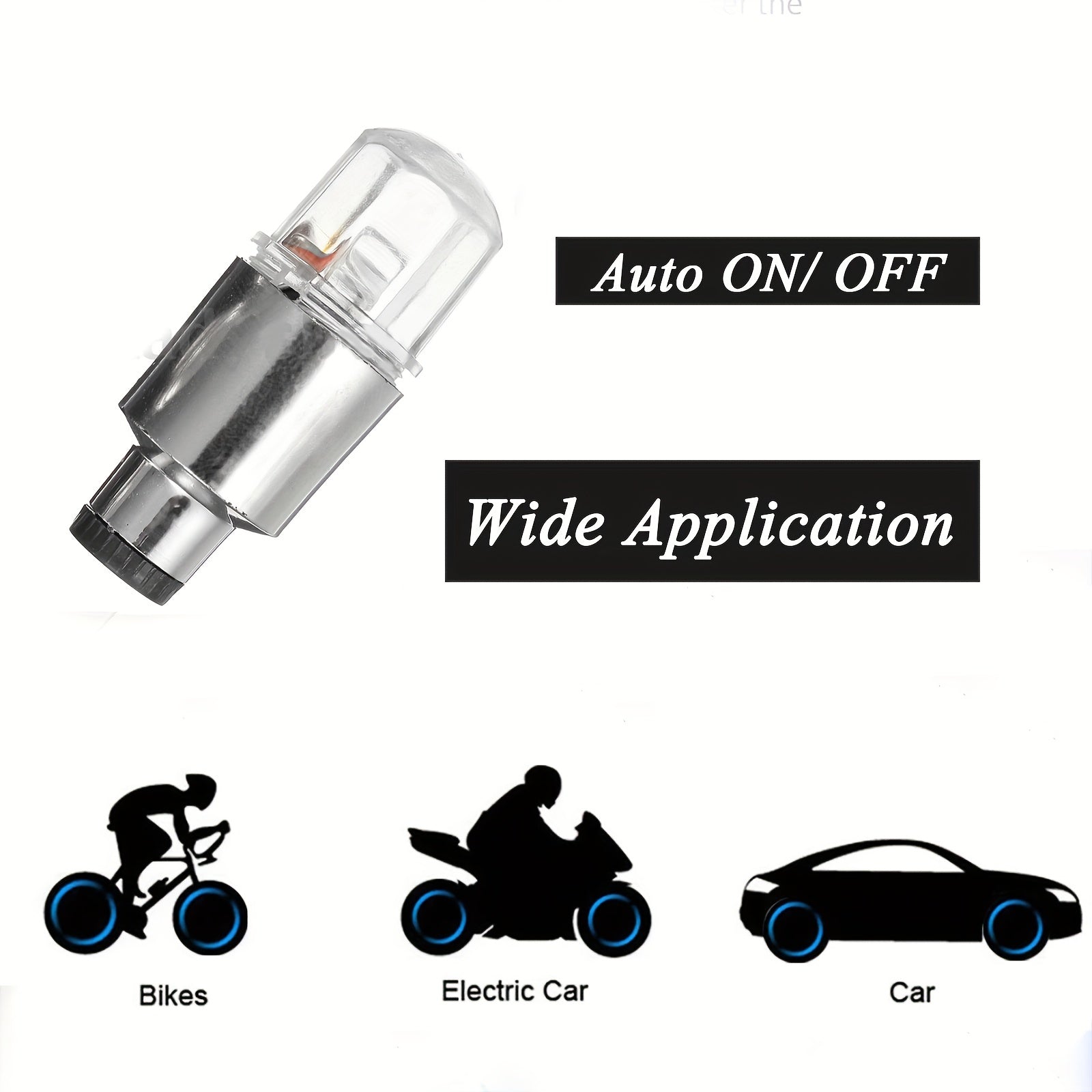 Promethfire LED Tire Valve Caps Neon Light - 2pcs