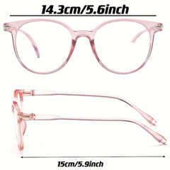 Round Anti Light Glasses for Women Men Students Casual Jelly Glasses