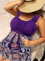  Tropical Mesh Tankini Set