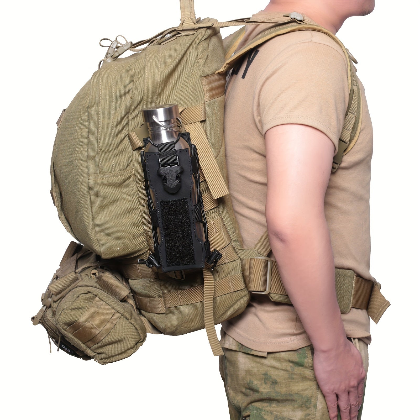 Molle Water Bottle Pouch Outdoor Travel Kettle Bag Backpack Attachment