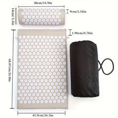 Yoga Acupressure Massage Mat and Pillow Set for Muscle Relaxation