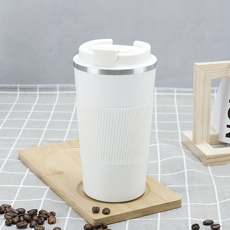 500ml 16.9oz Stainless Steel Travel Coffee Mug Leakproof Vacuum Water Cup