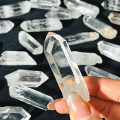 50g 100g Natural Clear Quartz Crystal Point Imperfect
