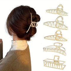 5pcs Metal Hair Claw Shark Claw Ponytail Holder Hair Accessories