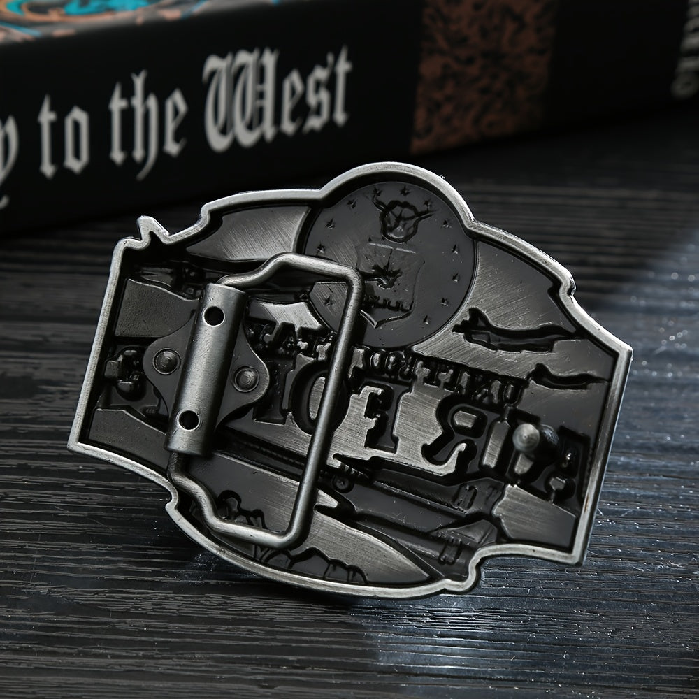 Letter Airplane Pattern Military Belt Buckle Western Cowboy Belt Buckle