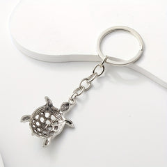 Turtle Keychain Metal Animal Key Ring Purse Bag Backpack Car Charm Gift